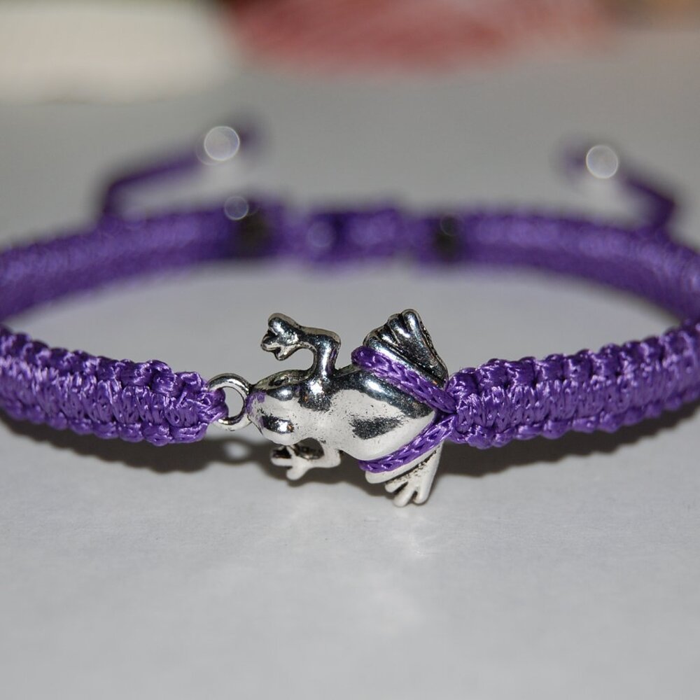 Frog Bracelet,Purple Frog Bracelet,Lovely Gift